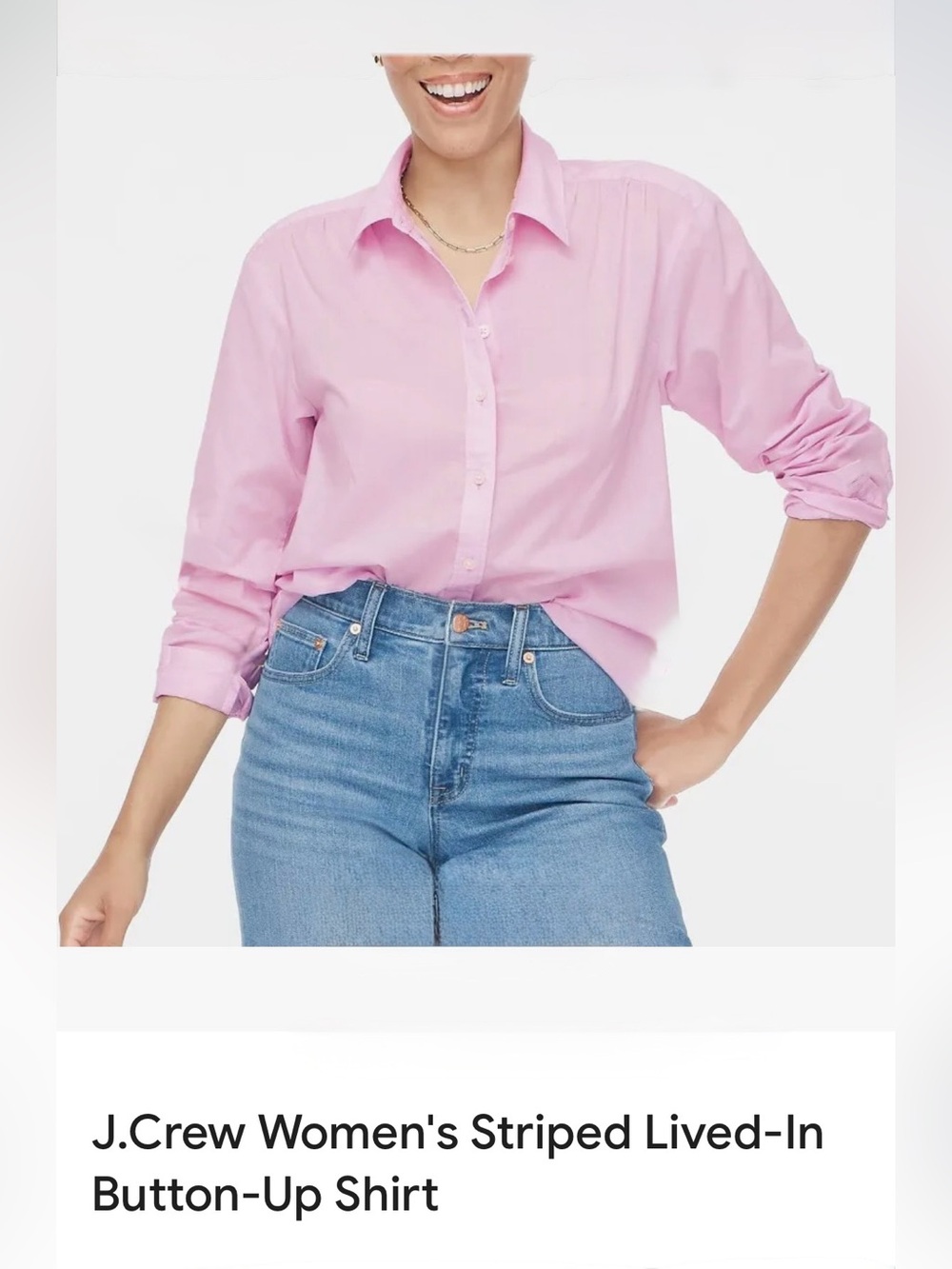 J. Crew Factory Pink Button-Down Shirt